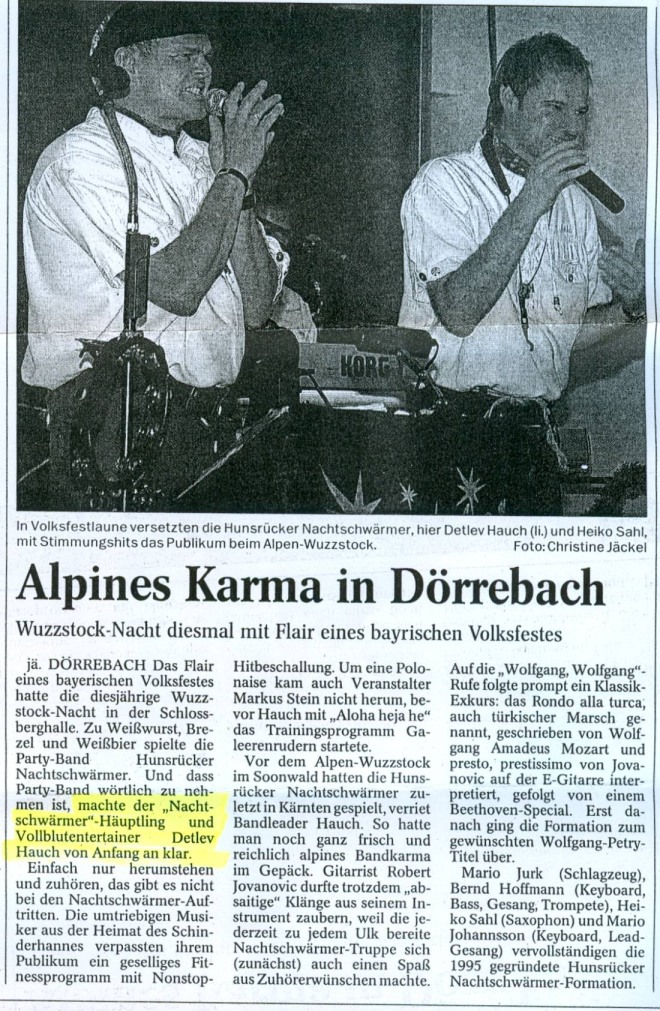 Presse-Artikel von Alpen-Wuzzstock 2008